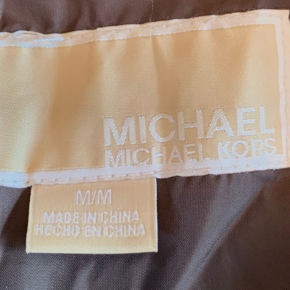 Michael Kors Down coat overcoat Quilted Brown oversized Women’s Warm winter M - Picture 2 of 14